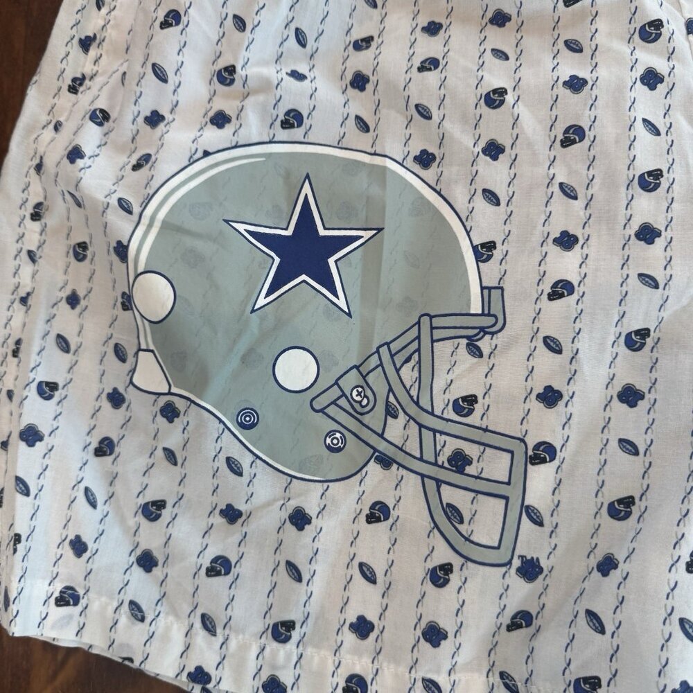NFL Dallas Cowboys Pajama Shorts Woman's Small Blue Logo Sleepwear Vintage - Picture 2 of 6